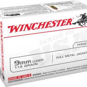 Winchester USA Ammunition 9mm Luger 115 Grain Full Metal Jacket