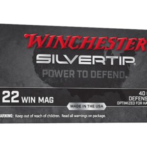 Winchester Silvertip Ammunition 22 Winchester Magnum Rimfire (WMR) 40 Grain Jacketed Hollow Point Box of 50