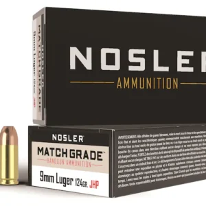 Nosler Match Grade Ammunition 9mm Luger 124 Grain Jacketed Hollow Point