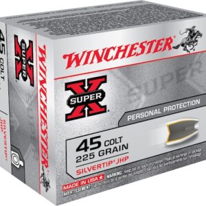 Winchester Super-X Ammunition 45 Colt (Long Colt) 225 Grain Silvertip Hollow Point