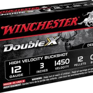 Winchester Double X Ammunition 12 Gauge 3" Buffered 00 Copper Plated Buckshot 12 Pellets Box of 5