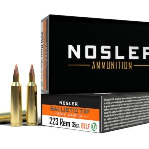 Nosler BT Varmint Ammunition 223 Remington 35 Grain Ballistic Tip Varmint Lead-Free Box of 20