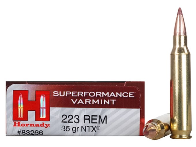 Hornady Superformance Varmint Ammunition 223 Remington 35 Grain NTX Lead-Free Box of 20