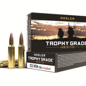 Nosler Trophy Grade Ammunition 325 Winchester Short Magnum (WSM) 200 Grain AccuBond Box of 20