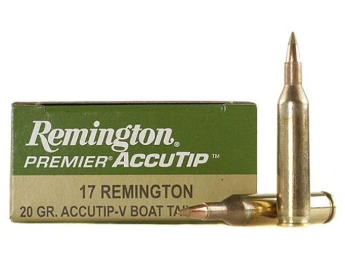 Remington Premier Varmint Ammunition 17 Remington 20 Grain AccuTip