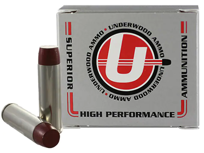 Underwood Ammunition 500 Auto Max 440 Grain Hard Cast Lead Flat Nose Gas Check Box of 20