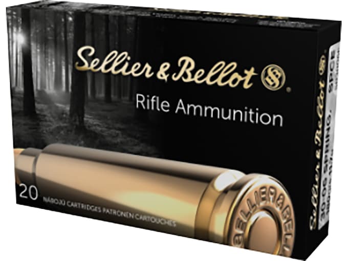 Sellier & Bellot Ammunition 30-06 Springfield 180 Grain Jacketed Soft Point Box of 20