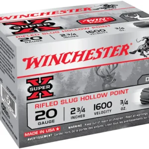 Winchester Super-X Ammunition 20 Gauge 2-3/4" 3/4 oz Rifled Slug