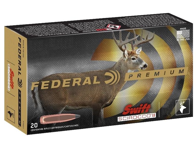 Federal Premium Ammunition 300 Winchester Short Magnum (WSM) 180 Grain Swift Scirocco II Box of 20