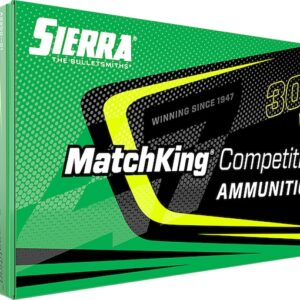 Sierra MatchKing Competition Ammunition 308 Winchester 168 Grain Hollow Point Boat Tail Box of 20
