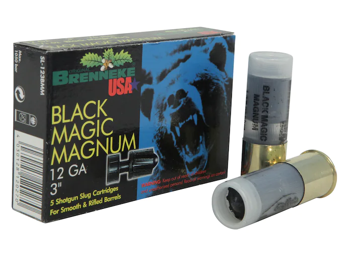 Brenneke USA Black Magic Magnum Ammunition 12 Gauge 3" 1-3/8 oz Lead Rifled Slug Box of 5