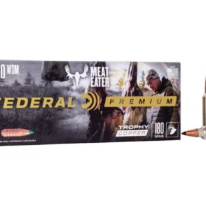 Federal Premium Meat Eater Ammunition 300 Winchester Short Magnum (WSM) 180 Grain Trophy Copper Tipped Boat Tail Lead-Free Box of 20