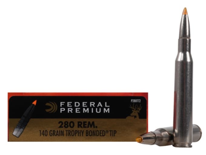 Federal Premium Ammunition 280 Remington 140 Grain Trophy Bonded Tip Box of 20