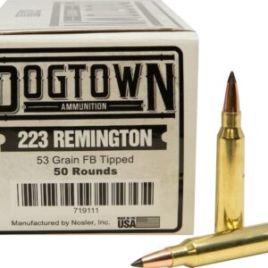 Dogtown Ammunition 223 Remington 53 Grain Polymer Tip Flat Base