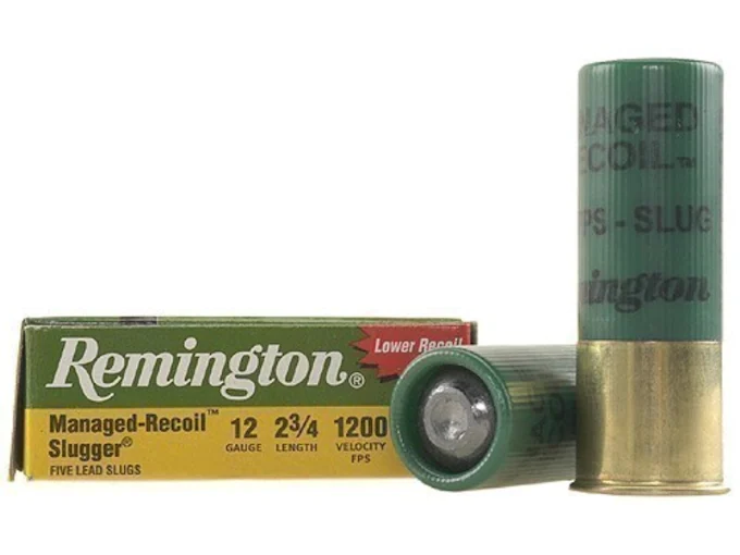 Remington Slugger Managed-Recoil Ammunition 12 Gauge 2-3/4" 1 oz Rifled Slug Box of 5