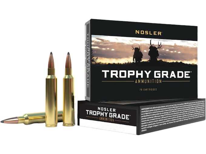 Nosler Trophy Grade Ammunition 338 Winchester Magnum 210 Grain Partition Box of 20