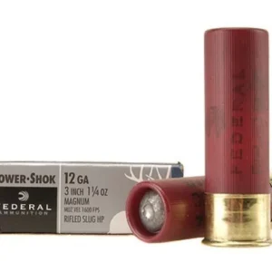Federal Power-Shok Ammunition 12 Gauge 3" 1-1/4 oz Hollow Point Rifled Slug Box of 5