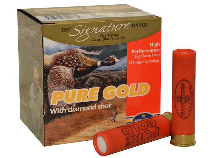 Kent Cartridge Gamebore Pure Gold Diamond Shot Ammunition 28 Gauge 2-1/2" 9/16 oz