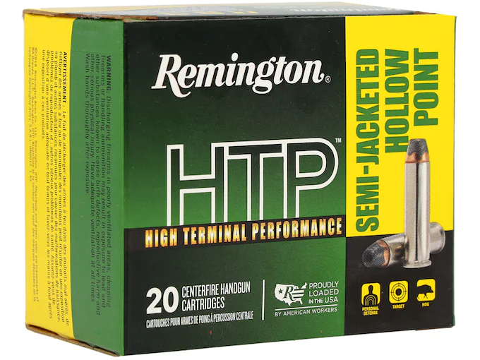 Remington High Terminal Performance (HTP) Ammunition 357 Magnum 158 Grain Semi-Jacketed Hollow Point