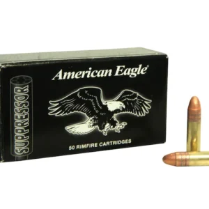 Federal American Eagle Suppressor Ammunition 22 Long Rifle 45 Grain Copper Plated Lead Round Nose