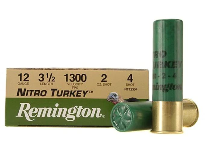 Remington Nitro Turkey Ammunition 12 Gauge 3-1/2" 2 oz of #4 Buffered Shot