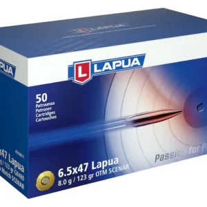 Lapua Scenar Ammunition 6.5x47 Lapua 123 Grain Hollow Point Boat Tail Box of 50