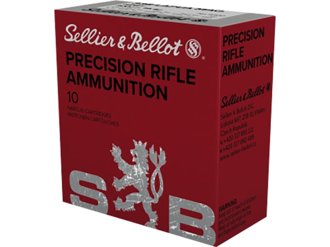 Sellier & Bellot Match Ammunition 338 Lapua Magnum 300 Grain Sierra MatchKing Hollow Point Boat Tail