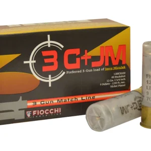Fiocchi 3-Gun Ammunition 12 Gauge 2-3/4" 00 Buckshot 9 Nickel Plated Pellets Box of 10