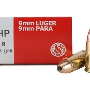 Sellier & Bellot Ammunition 9mm Luger 115 Grain Jacketed Hollow Point Box of 50