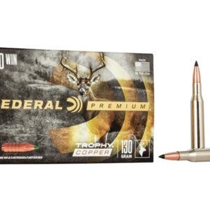 Federal Premium Ammunition 270 Winchester 130 Grain Trophy Copper Tipped Boat Tail Lead-Free Box of 20