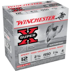 Winchester Xpert High Velocity Ammunition 12 Gauge 2-3/4" 1-1/16 oz #4 Non-Toxic Steel Shot