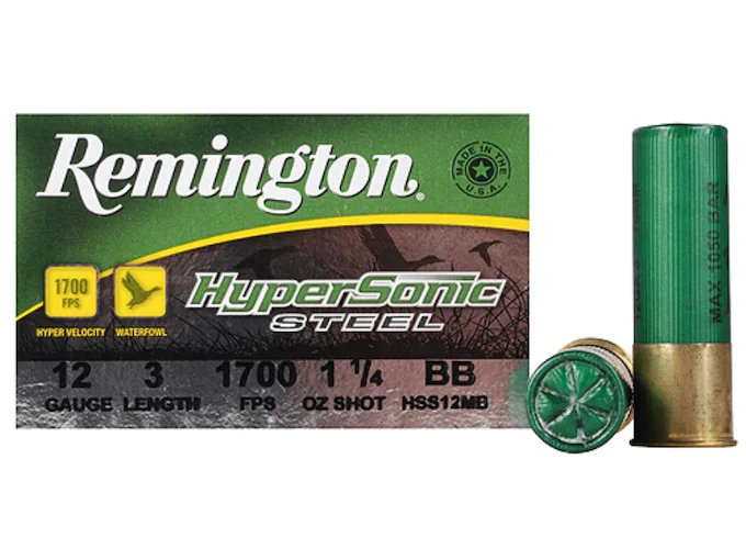 Remington HyperSonic Ammunition 12 Gauge 3" 1-1/4 oz BB Non-Toxic Shot