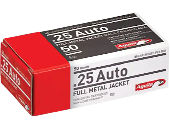 Aguila Ammunition 25 ACP 50 Grain Full Metal Jacket Box of 50