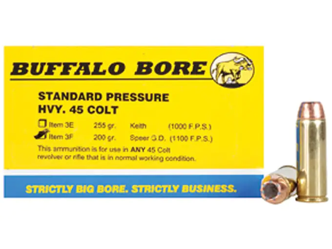 Buffalo Bore Ammunition 45 Colt (Long Colt) 200 Grain Jacketed Hollow Point Box of 20