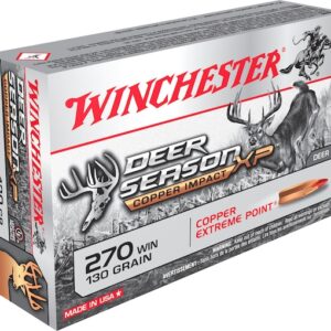 Winchester Deer Season XP Copper Impact Ammunition 270 Winchester 130 Grain Copper Extreme Point Polymer Tip Lead-Free Box of 20