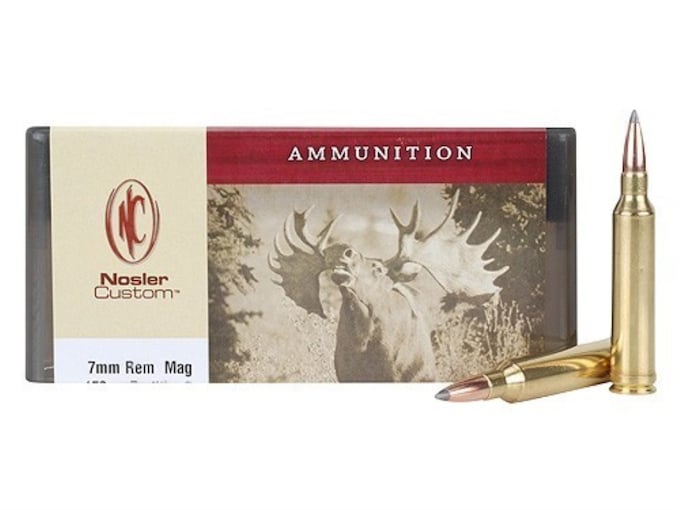 Nosler Custom Ammunition 7mm Remington Magnum 150 Grain Partition Spitzer Box of 20