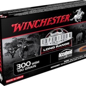 Winchester Expedition Big Game Long Range Ammunition 300 Winchester Short Magnum (WSM) 190 Grain Nosler AccuBond LR Box of 20