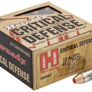 Hornady Critical Defense Ammunition 32 ACP 60 Grain FTX Box of 25