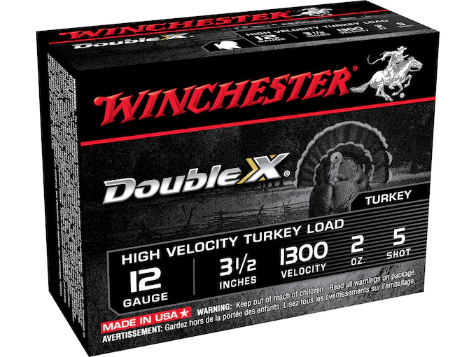 Winchester Double X Turkey Ammunition 12 Gauge 3-1/2" 2 oz #5 Copper Plated Shot Box of 10
