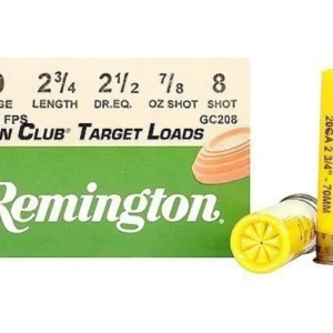 Remington Gun Club Target Ammunition 20 Gauge 2-3/4" 7/8 oz #8 Shot