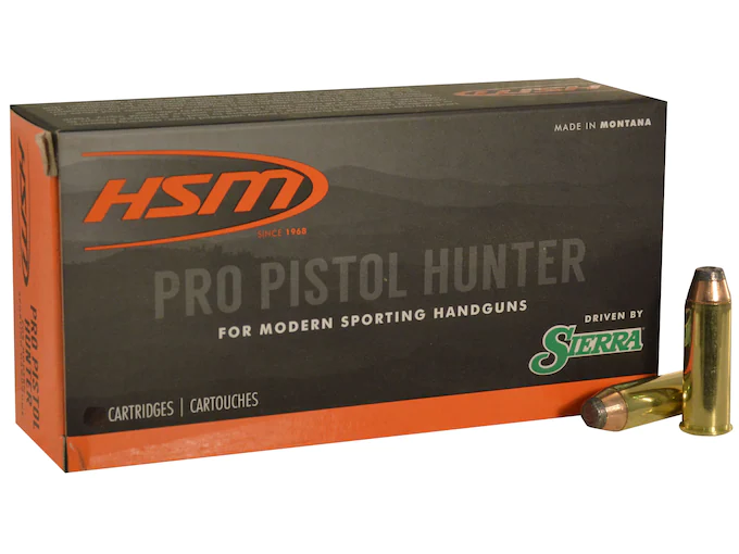 HSM Pro Pistol Hunter Ammunition 45 Colt (Long Colt) 300 Grain Sierra Jacketed Soft Point Box of 50