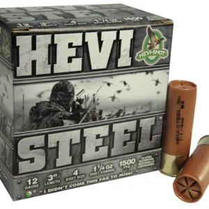 Hevi-Shot Hevi-Steel Waterfowl Ammunition 12 Gauge 3" 1-1/4 oz #4 Non-Toxic Shot