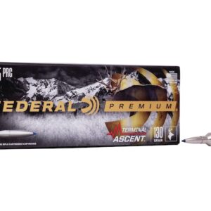Federal Premium Terminal Ascent Ammunition 6.5 PRC 130 Grain Polymer Tip Bonded Boat Tail Box of 20