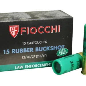 Fiocchi Exacta Ammunition 12 Gauge 2-3/4" 00 Rubber Buckshot 15 Pellets