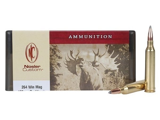 Nosler Custom Ammunition 264 Winchester Magnum 125 Grain Partition Spitzer Box of 20