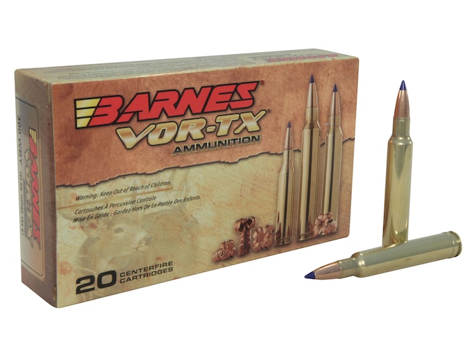 Barnes VOR-TX Ammunition 300 Weatherby Magnum 180 Grain TTSX Polymer Tipped Spitzer Boat Tail Lead-Free Box of 20