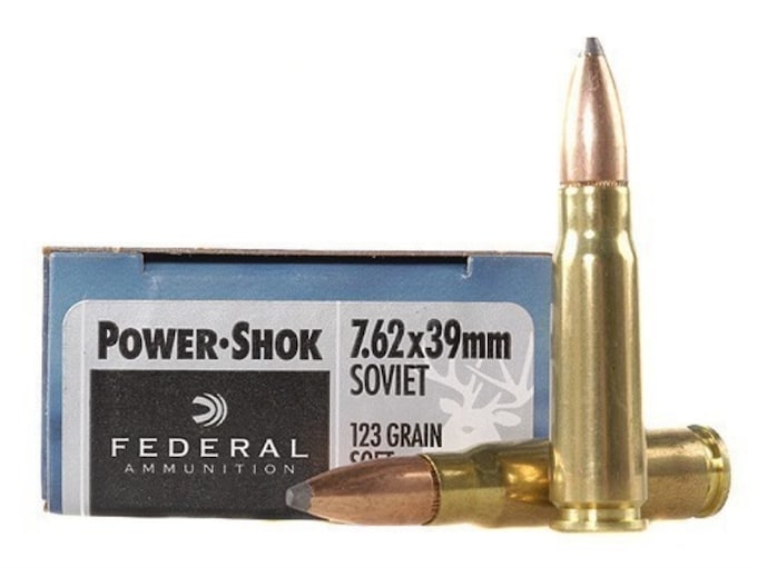 Federal Power-Shok Ammunition 7.62x39mm 123 Grain Soft Point Box of 20