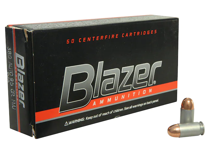 Blazer Ammunition 380 ACP 95 Grain Full Metal Jacket