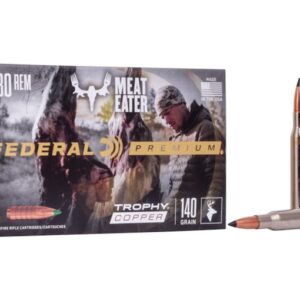 Federal Premium Meat Eater Ammunition 280 Remington 140 Grain Trophy Copper Tipped Boat Tail Lead-Free Box of 20