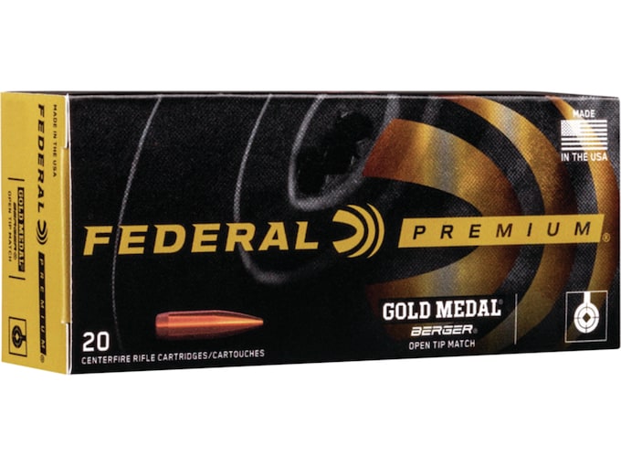 Federal Premium Gold Medal Berger Ammunition 300 Winchester Magnum 215 Grain Berger Hybrid
